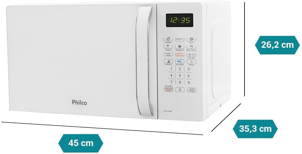 Micro-ondas Philco 20l Branco Pmo23b Bivolt