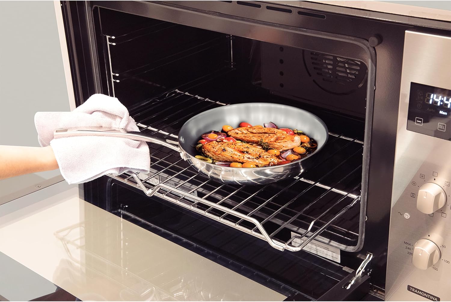 Frigideira Aço Inox Corpo Triplo 30 cm 3,4 Litros