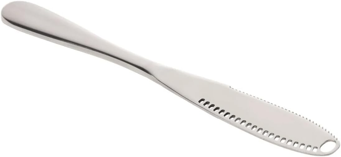 Faca Espátula para Manteiga em Aço Inox com Orifícios