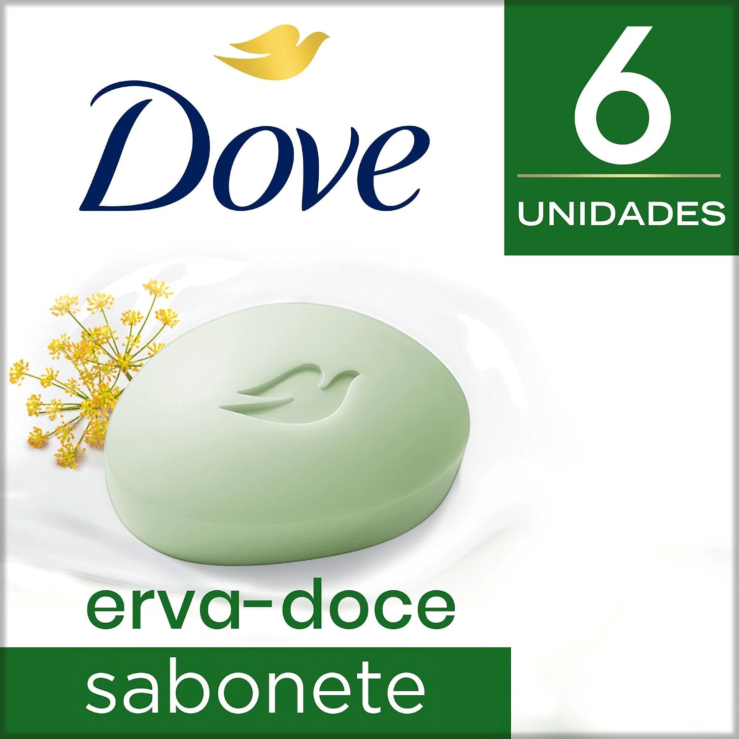 Sabonete em Barra Dove Erva-doce 90g 6 Unidades