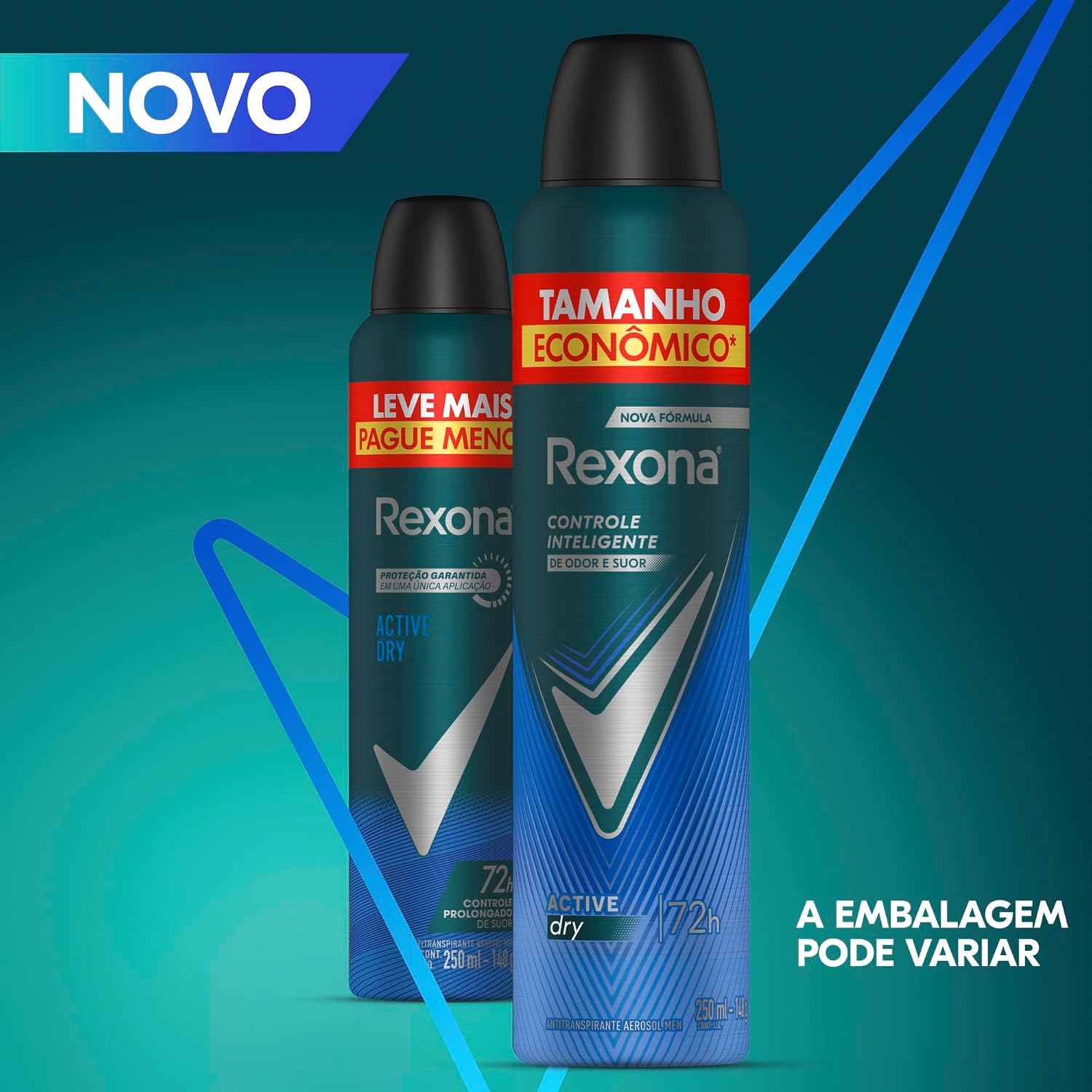 Desodorante Antitranspirante Aerosol Rexona Men Active Dry 72h