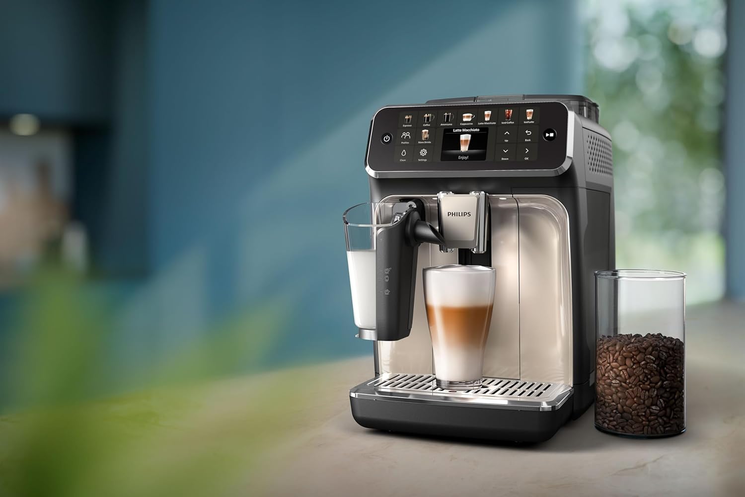 Cafeteira Espresso Automática Philips com Sistema LatteGo e 20 Bebidas