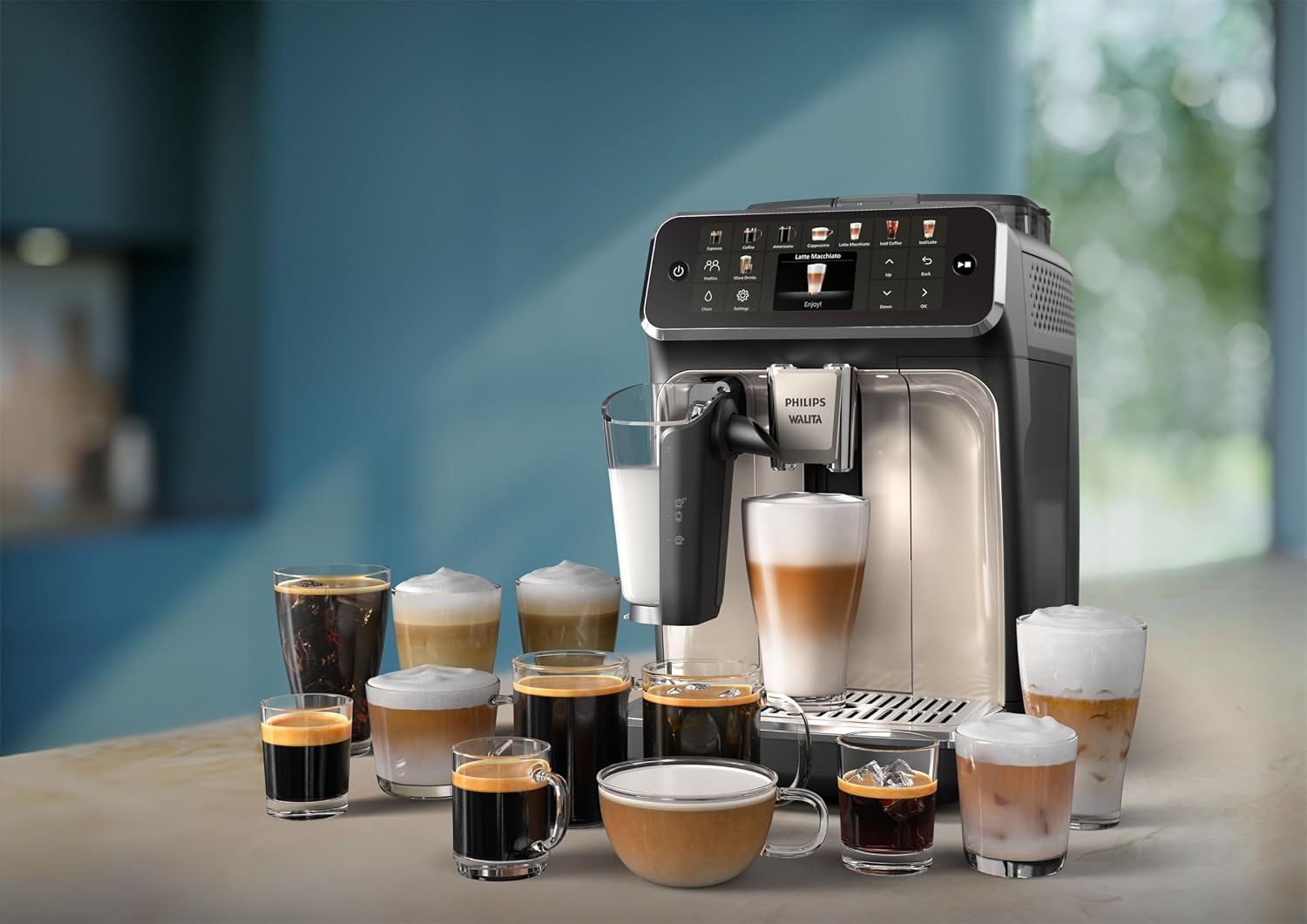 Cafeteira Espresso Automática Philips com Sistema LatteGo e 20 Bebidas