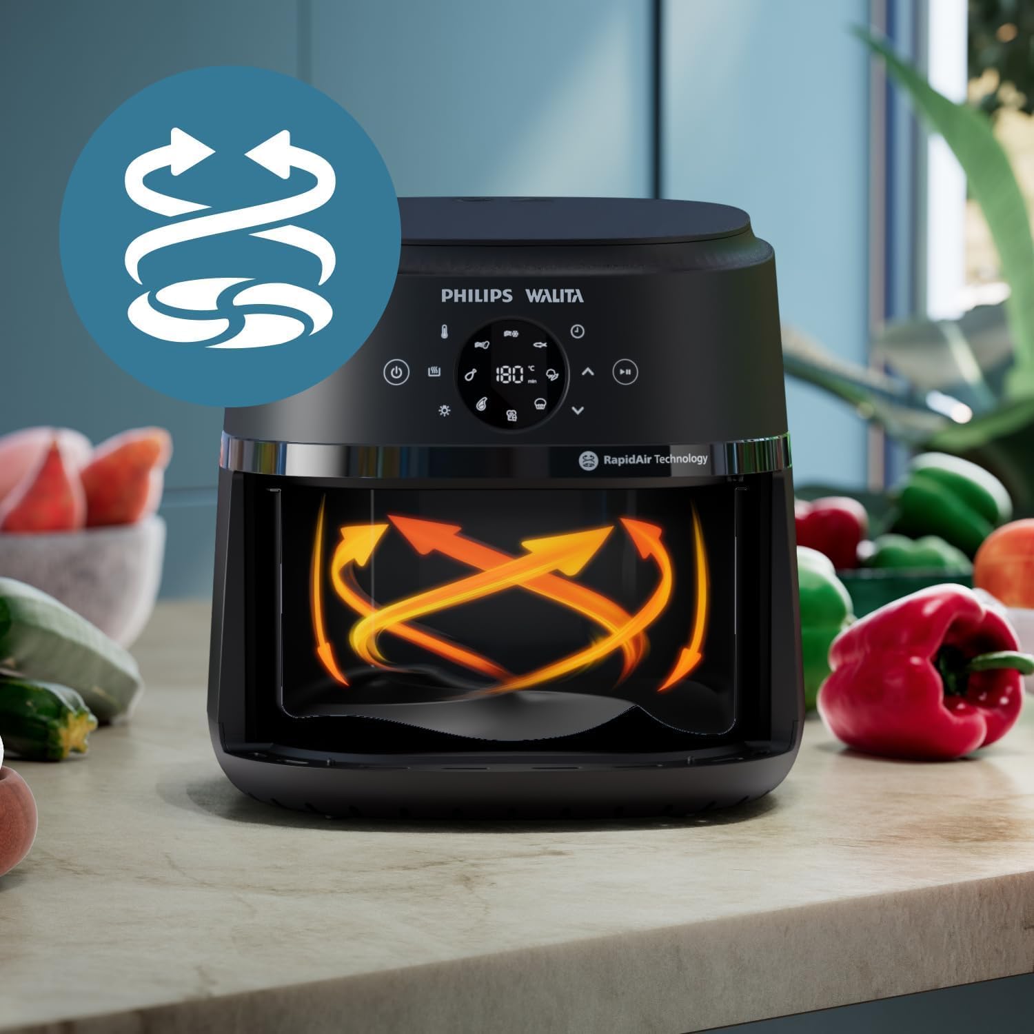 Fritadeira Airfryer com Tecnologia RapidAir e 13 Modos de Preparo
