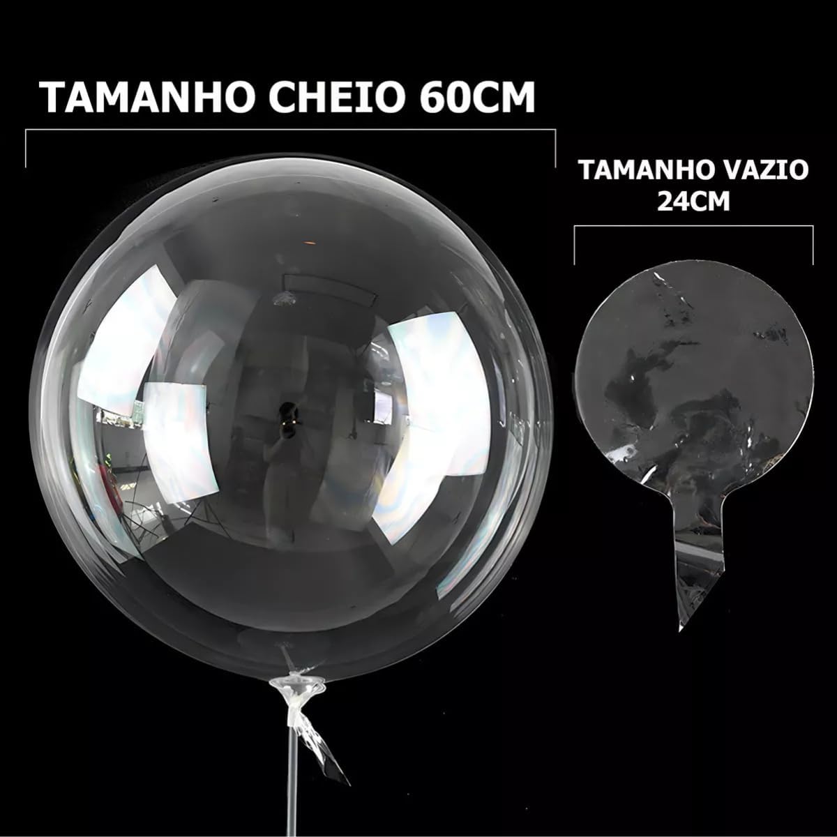 Balão Bubble Transparente 24 Polegadas 60 cm