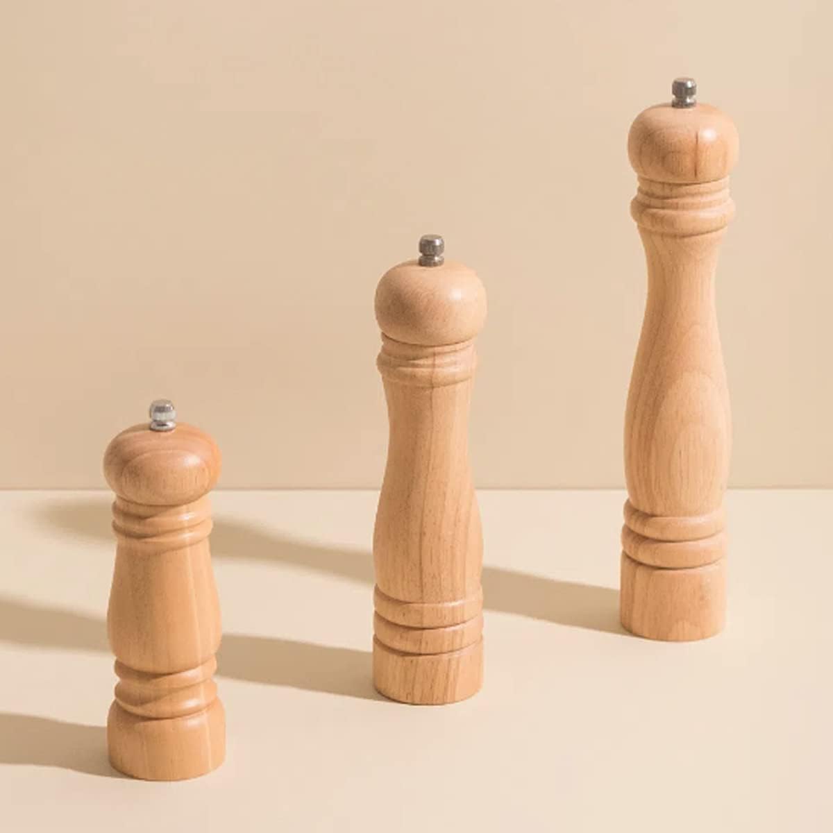 Mimo Style Moedor Manual Para Pimenta e Sal, Ideal Para Moer Graõs e Condimentos Secos, Material Madeira, Moedor de Cerâmica Com Pino Regulador de Tamanho do Grão, Fácil Manuseio