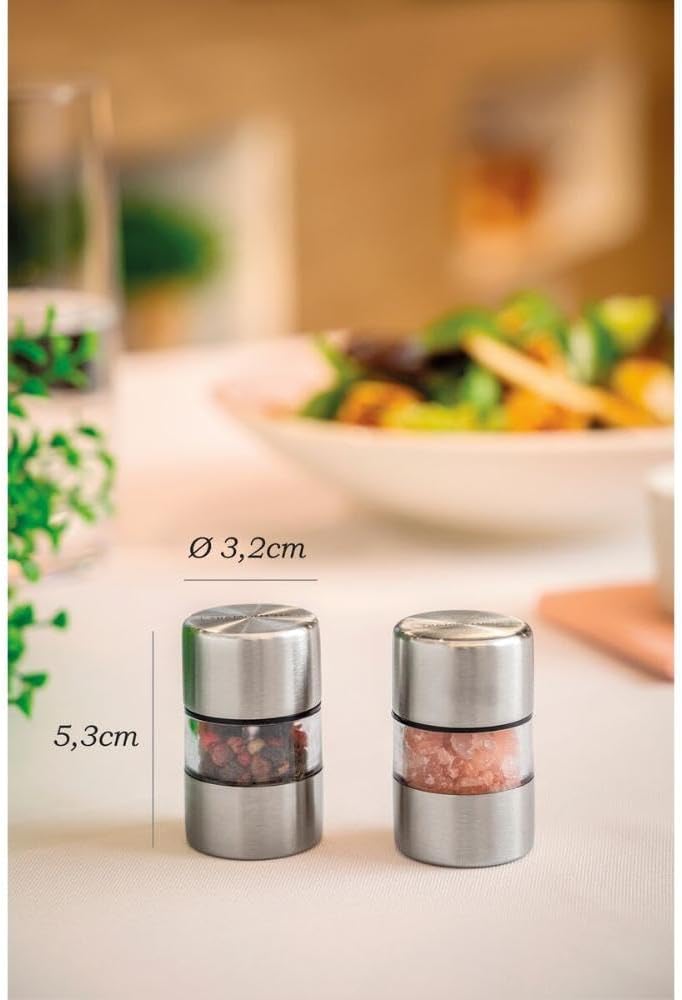 Conjunto Moedores de Sal e Pimenta Tramontina Acrílico com Tampa Inox