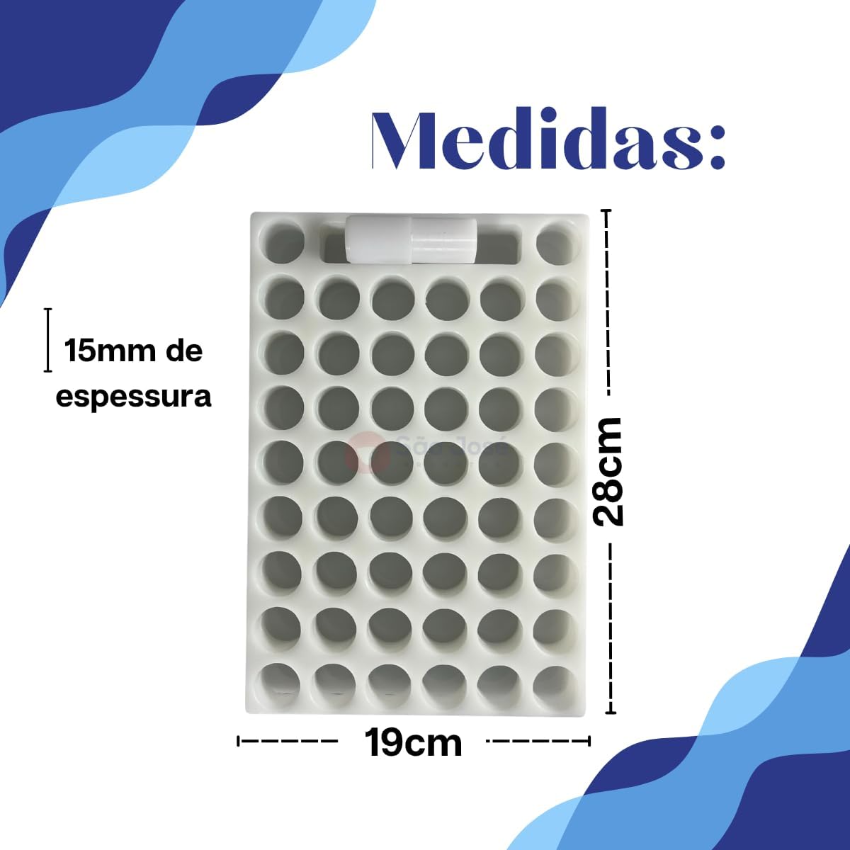 Placa Porcionadora De Doces Brigadeiro Beijinho 50 Furos (10g)