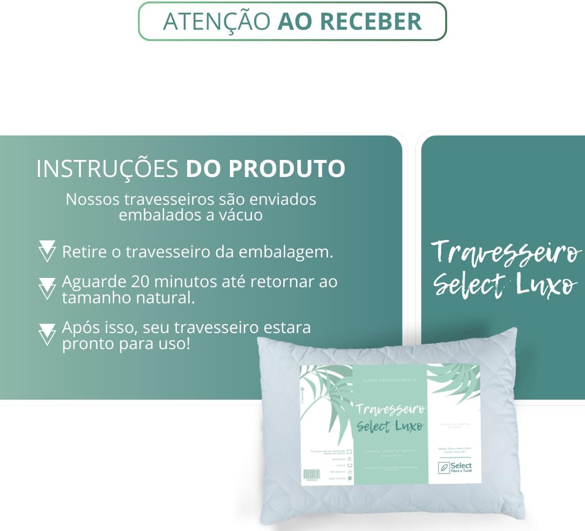 Travesseiro de Fibra de Silicone Antialérgico com Altura Ajustável