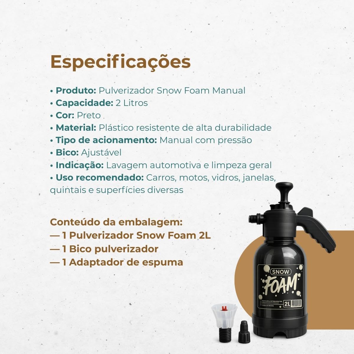 Shampoo Snow Foam para Lavagem de Carros e Motos