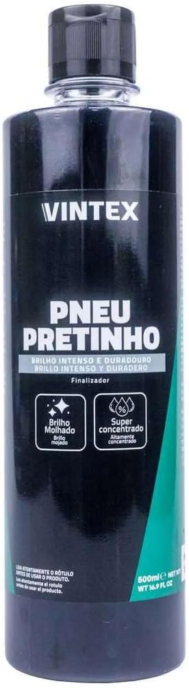 Kit Pneu Pretinho Vintex 500ml com Aplicador