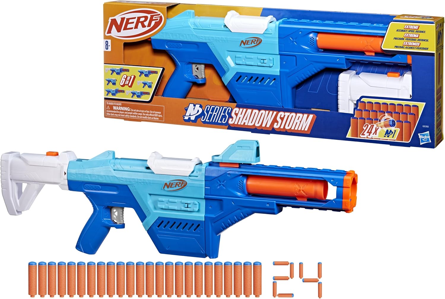 Lançador Nerf N Series com Apoiador Removível