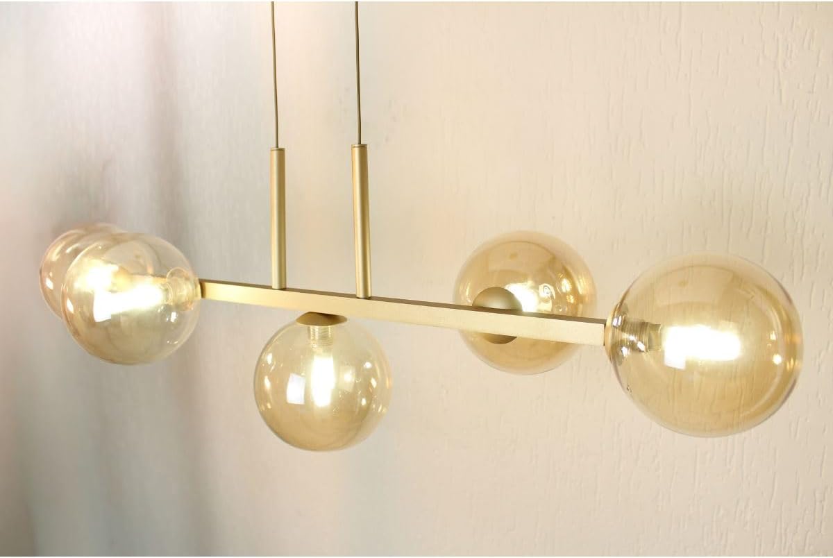 Luminária Pendente Duplo Globo 75cm