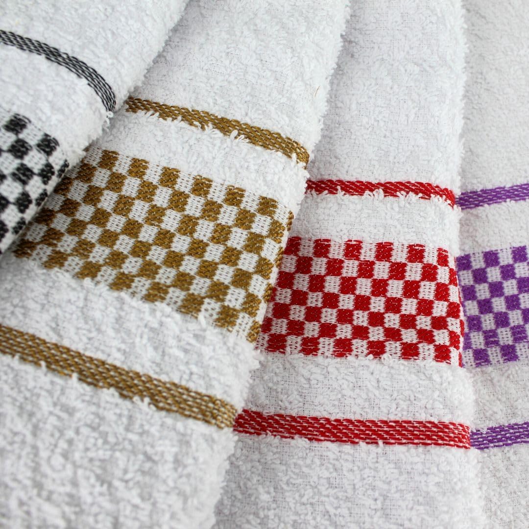 Kit 10 Pano de Prato Atoalhado Para Cozinha Felpudo Malta 45x70cm 370g/m² 100% Algodão - Marrom