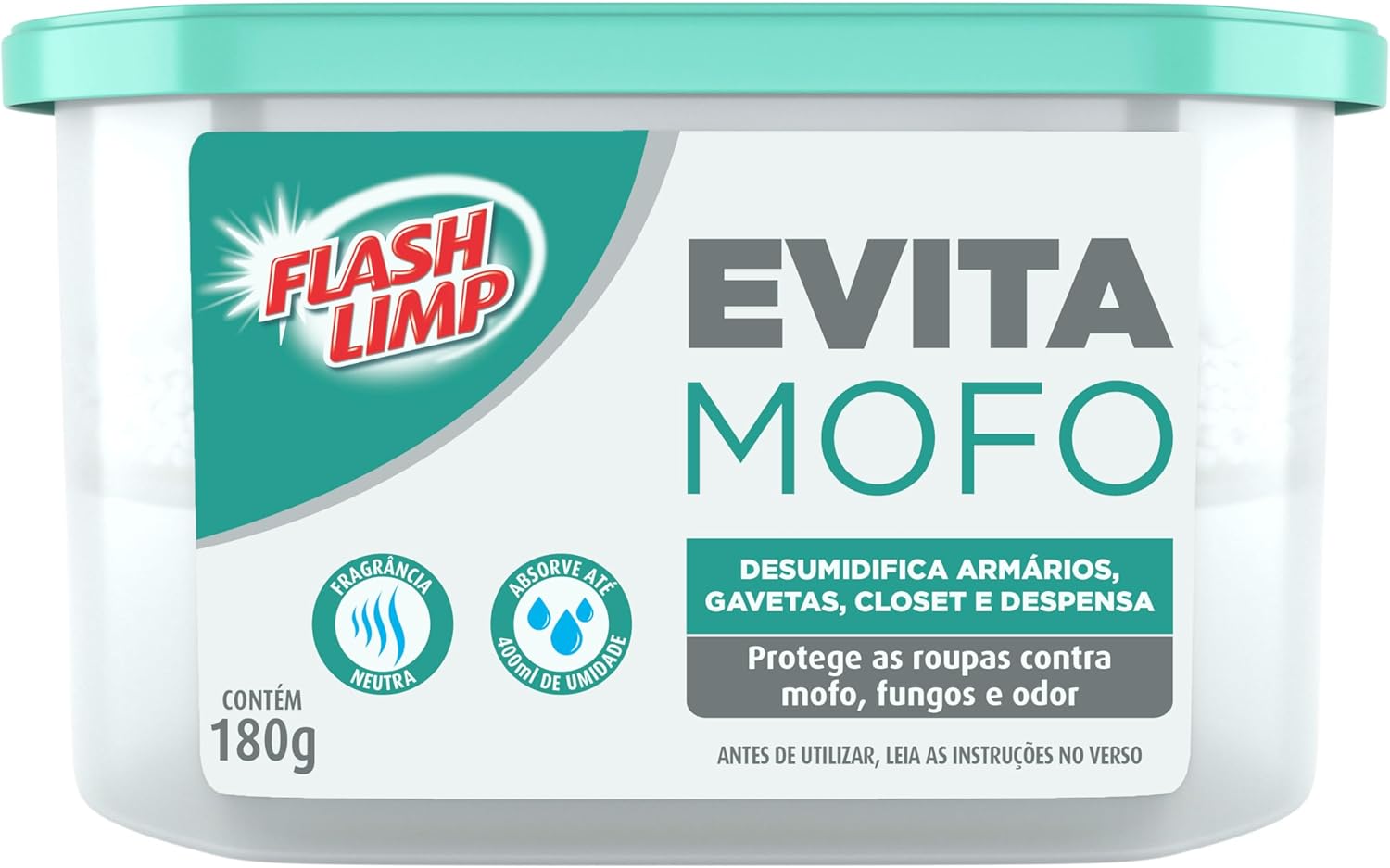 Desumidificador de Armários Flash Limp Absorve até 400ml
