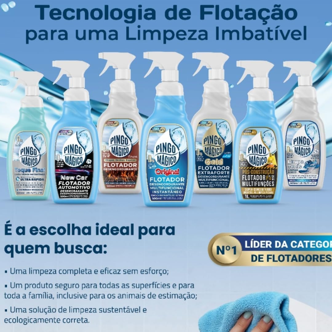 Pingo Mágico Limpa Box E Vidros Flotador Multiuso 500ml