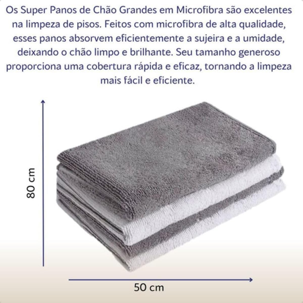 Pano de Microfibra Absorvente para Pisos e Superfícies