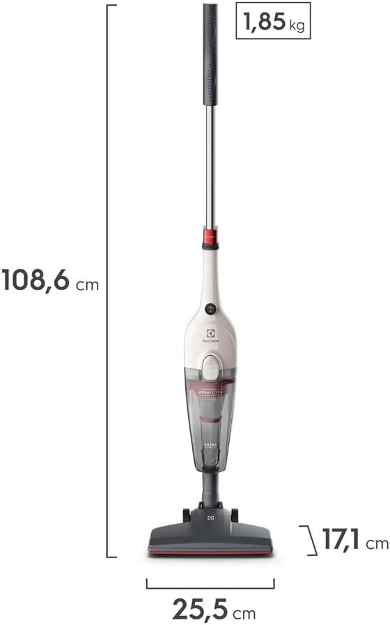 Electrolux Aspirador pó vertical com fio portátil de mão 2 em 1 1450W cabo 5m capacidade 1,6L filtro HEPA STK14 B 127v