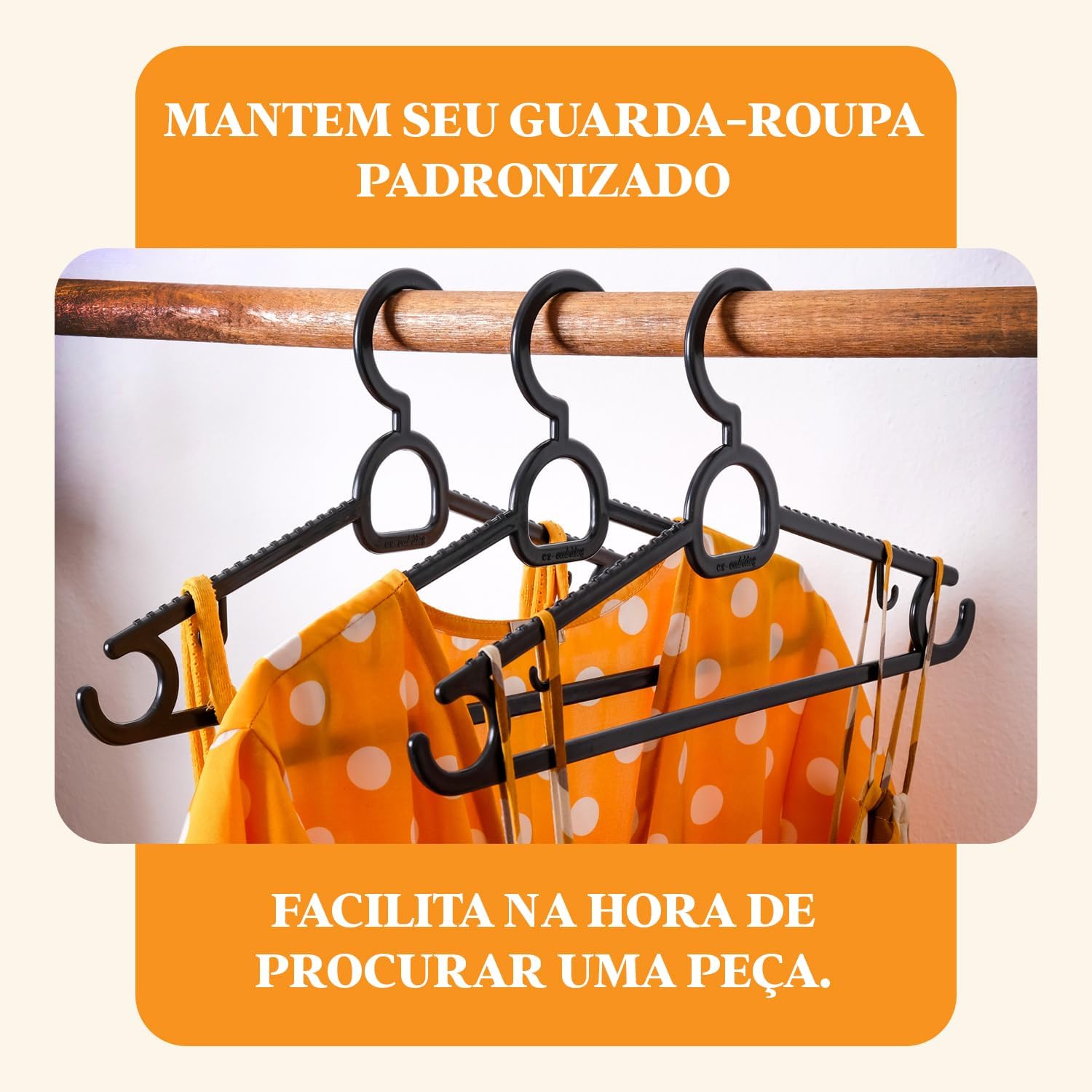 Kit 20 Cabides Adulto Preto Antideslizante Reforçado | Cabide Resistente Para Roupas Pesadas Calças Camisetas | Contém Porta Gravata, Cinto e Lenço,Camisas, Ternos Gancho para Vestido | CSCABIDES
