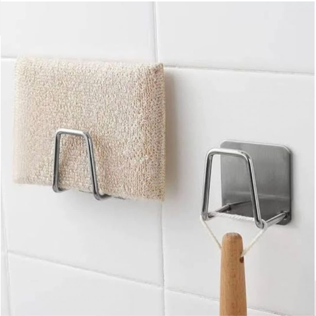 Suporte de Esponja Gancho Pia Aço Inox Louça Cozinha Com 2 unidades