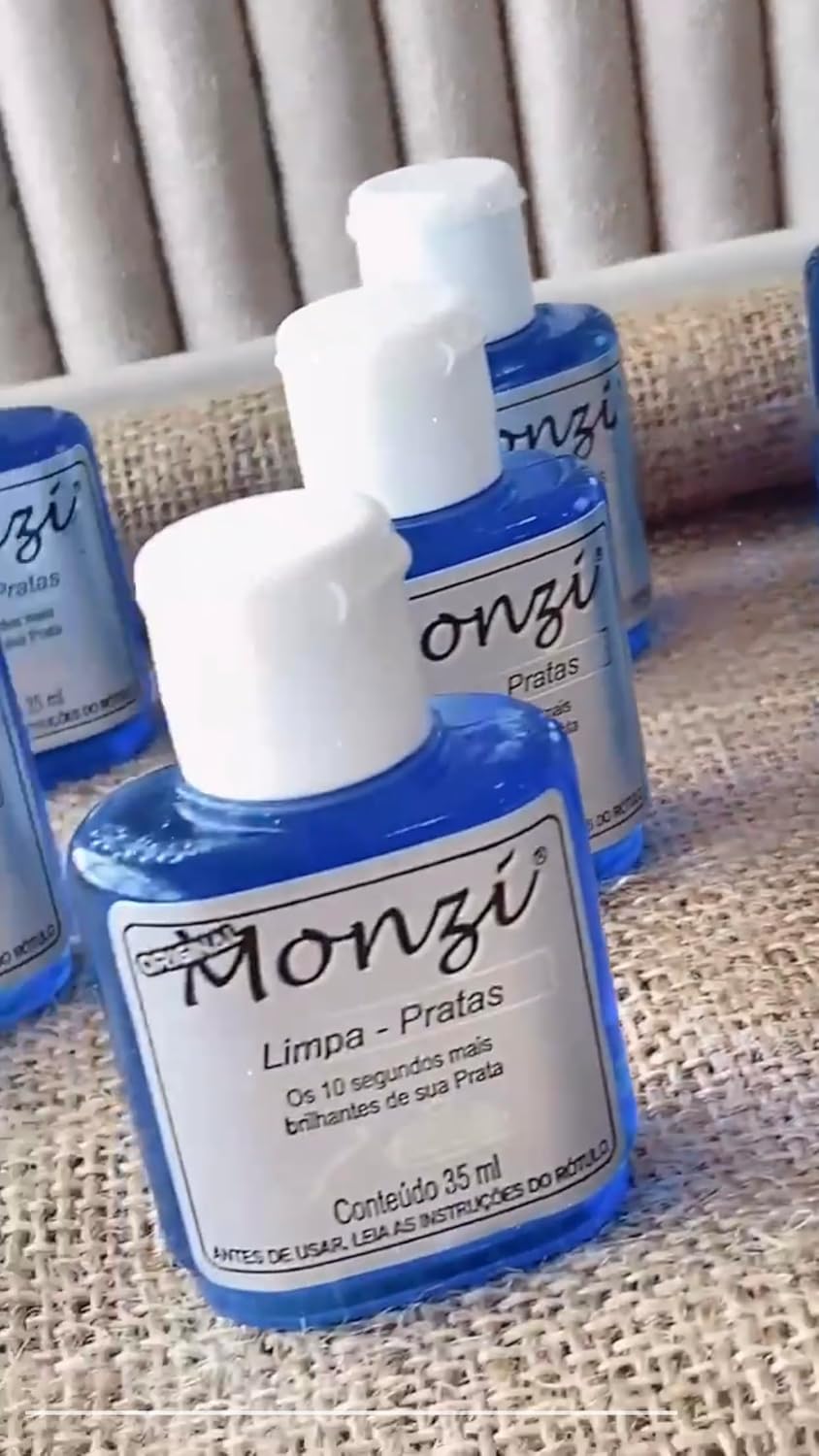 Monzi Limpa Prata Pequeno 35ml Polimento Original