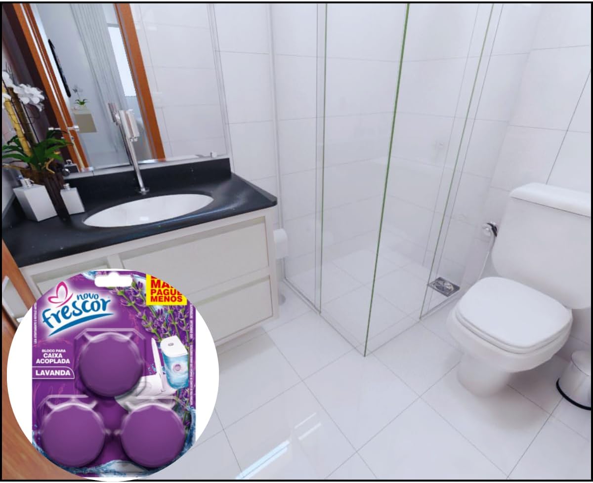 Bloco Sanitário Triplo para Caixa Acoplada 45g (Roxo - Lavanda)