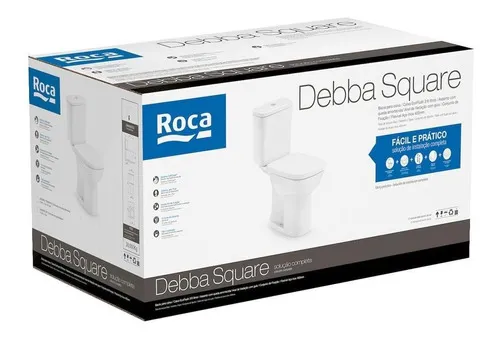 Kit Bacia Caixa Acoplada3/6lt e Assento San Debba Square
