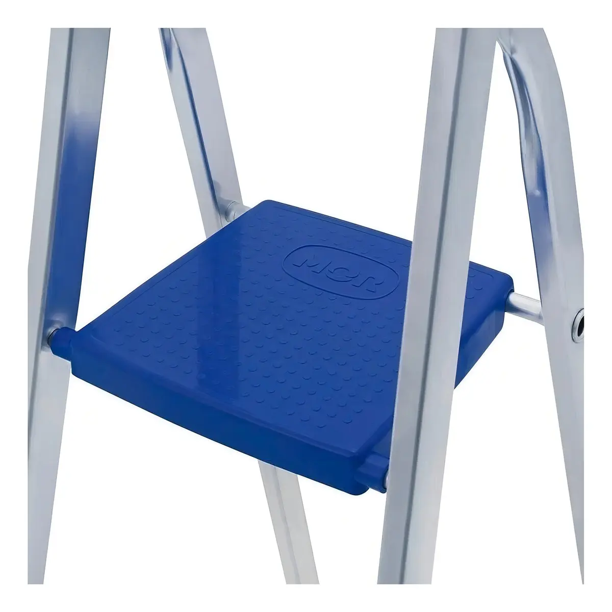 Escada Alumínio 4 Degraus Prateado/Azul