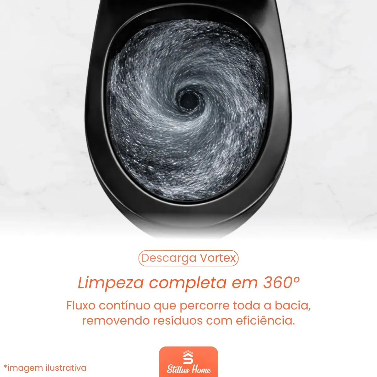 Vaso Sanitario Monobloco Caixa Acoplada Budapeste Preto