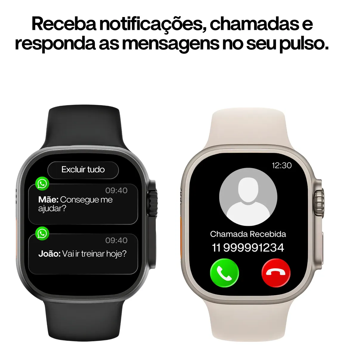 Smartwatch 2026 Ultra 5 Pro Amoled Esportivo Nfc C/ Ligações